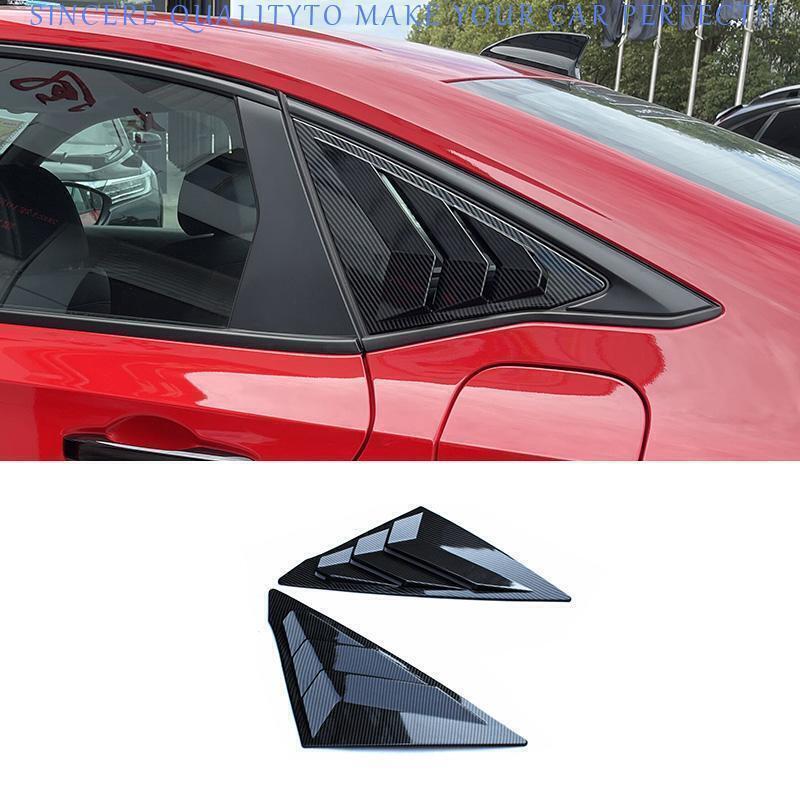 2022-2025 Honda Civic Carbon Fiber Quarter Window Louver Vent 2pc Set
