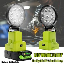 For Ryobi 18V LED Work Light Portable Camping Light Spotlight Flashlight Torch