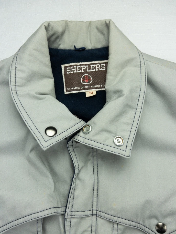 CHAQUETA M SHEPLERS de Colección Para Hombres Corte Occidental Costuras Gris Cremallera Cálida Cremallera y Presión Foto 4 de 4
