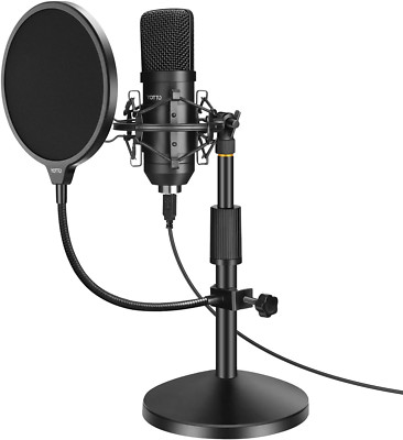 Microfono Condensador De Estudio Profesional Para PC Youtubers Podcast Streaming