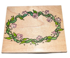 Hero Arts Rose and Vine Garden Frame Wooden Rubber Stamp