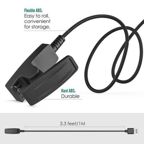 USB Charging Cable Clip Charger Dock For Garmin Forerunner 735XT 235 230 Watch - Zdjęcie 6 z 10