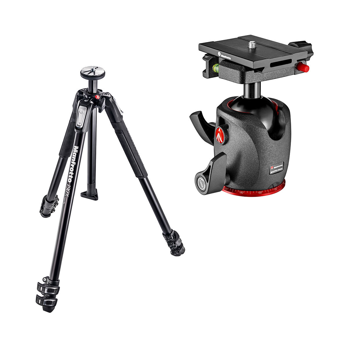 Manfrotto 190X 3-секционный алюминиевый штатив с магниевой шаровой головкой XPRO, QR-пластина MSQ6PL