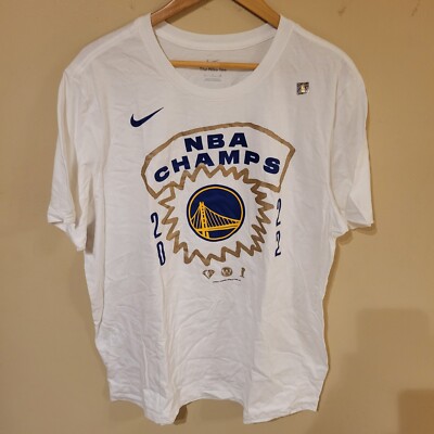 GSW Golden State Warriors Nike 2022 NBA Finals Champs White T-Shirt Mens XL 