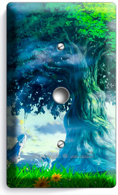 GIANT SEQUOIA TREE OF LIFE ANIME LIGHT DIMMER CABLE WALL PLATE BEDROOM ART DECOR