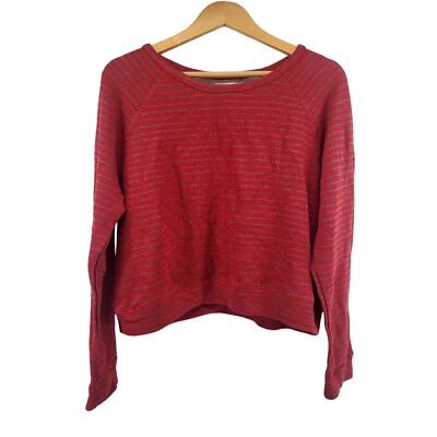 Textile Elizabeth & James Red & White Striped Perfect Sweatshirt