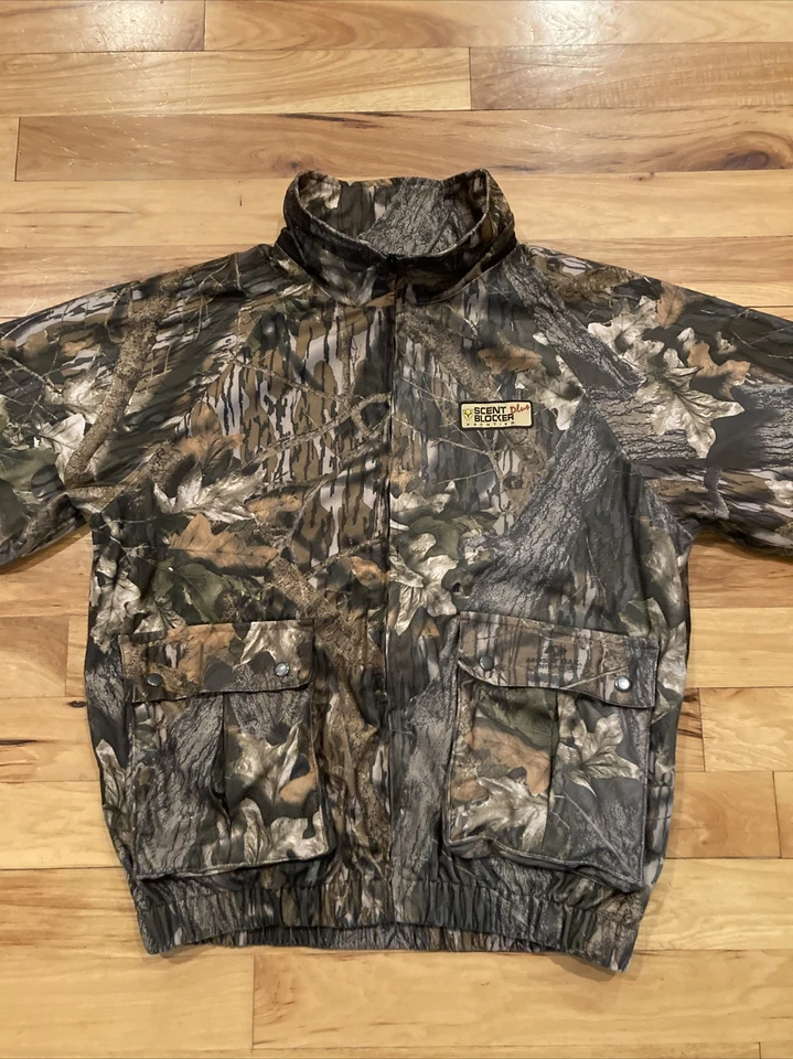 Scent Blocker Plus Frontier Camo Hunting Mossy Oak Break Up Jacket Mens Medium - Image 4 of 4