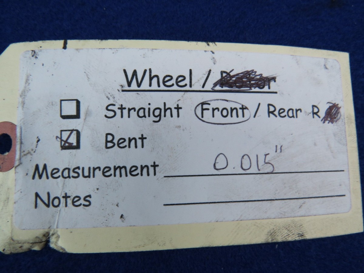 96 Kawasaki ZX11 Front Wheel BENT ZX 11 Ninja #221 Tire Rim Mag