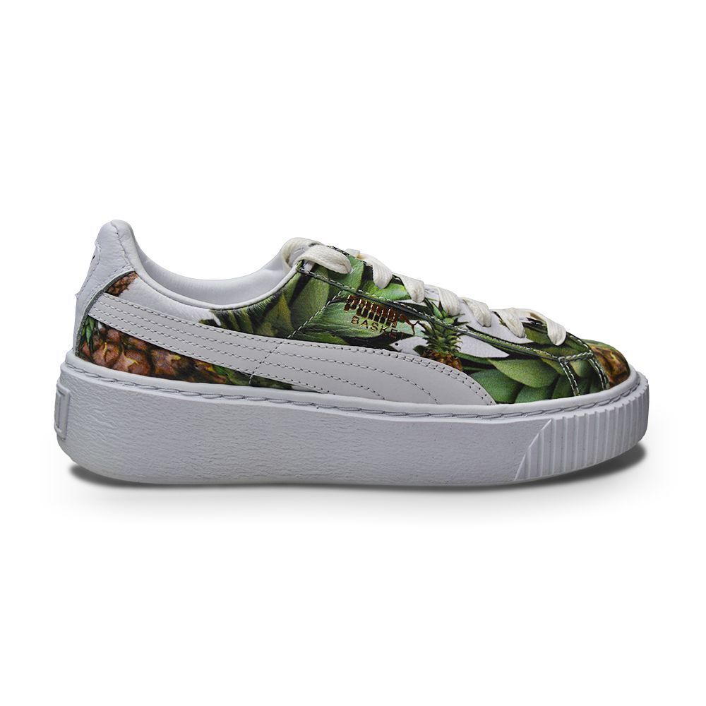 Летние кроссовки Puma Basket на платформе Pinapple JR 36473001 White Pineapple РЕДКОСТЬ