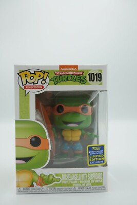 Funko Pop! Michelangelo With Surfboard SDCC 2020 #1019 889698494441 | eBay