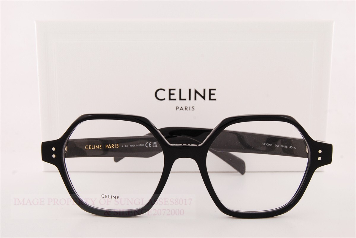 Brand New CELINE Eyeglass Frames CL 50142I 001 Black For Women
