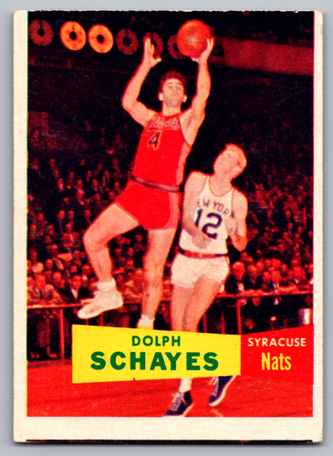 1957-58 TOPPS #13 DOLPH SCHAYES NATIONALS ROOKIE