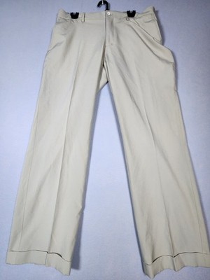 Golf Tan  Casual Regular Fit Stretch Pants Beige 36 Waist Slazenger