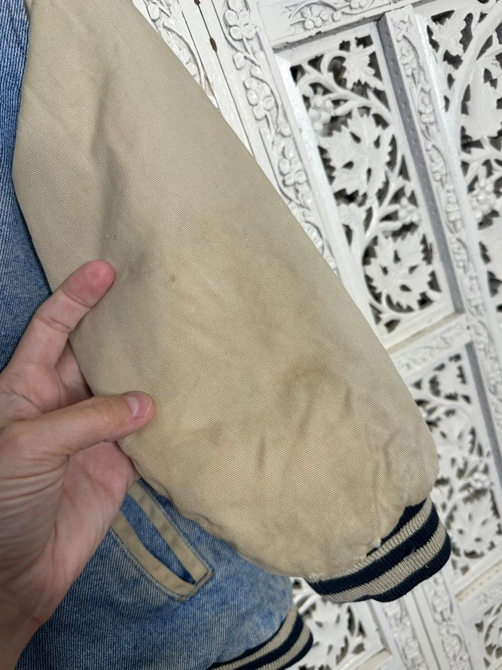 KIDS Vtg Disney Store Mickey Mouse League Hooded Denim Varsity Jacket Sz 5/6 - Image 3 of 4