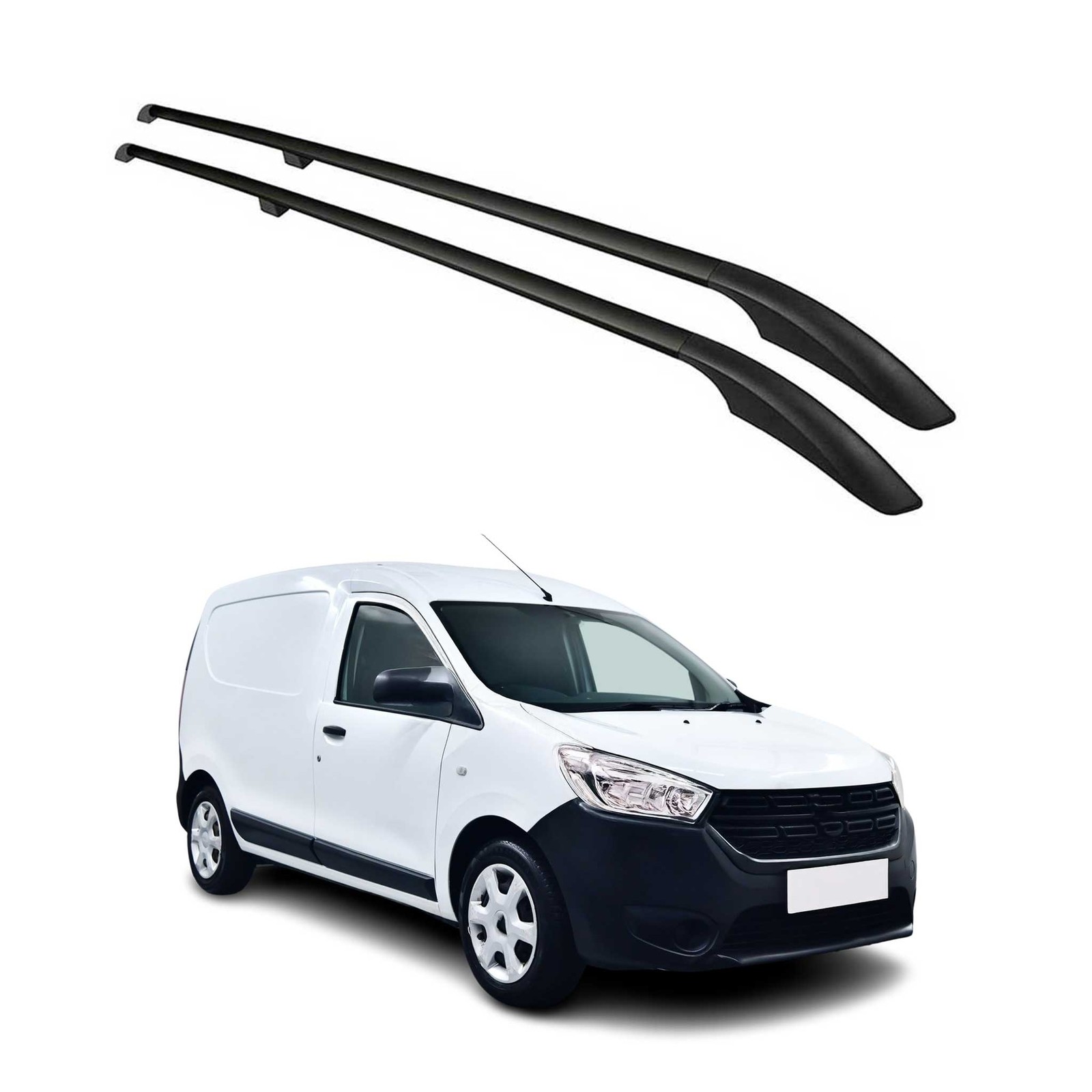 Barres de toit pour Dacia Dokker alu noir sorties outdoor