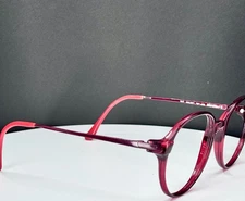 VTG MARCHON MARCOLIN MXP WALDEN 6654/875 Red Round Eyeglasses FRAMES ONLY