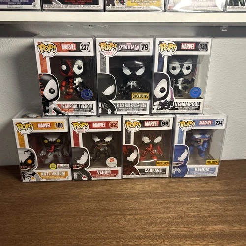 Vaulted Rare Funko Pop Venom Carnage Deadpool Lot 79 82 99 100 234 237 330
