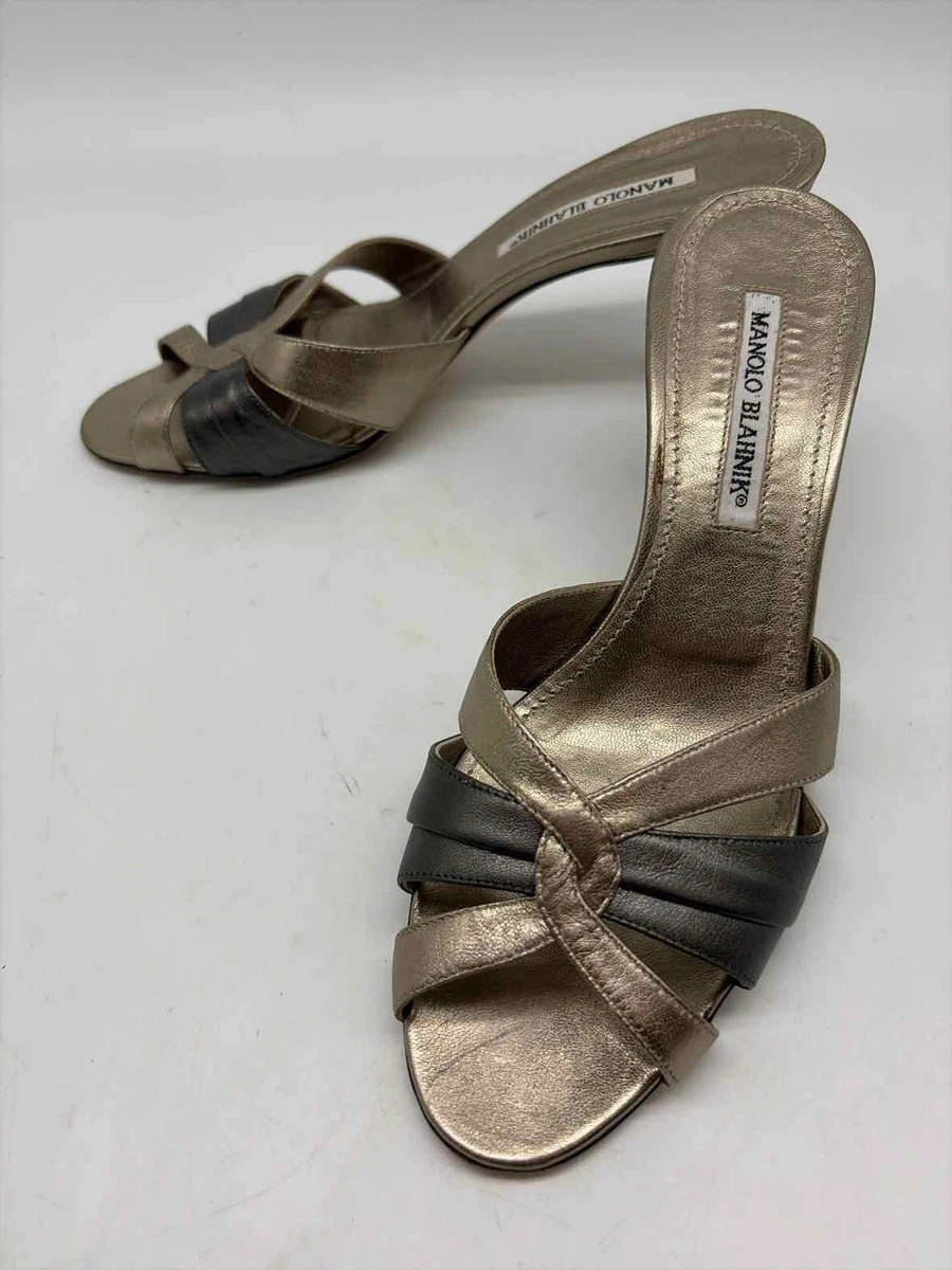 MANOLO BLAHNIK ブラックミュール 38の通販 | LUMINAE