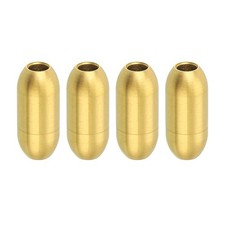4Pcs 3mm Hole Barrel Clasps for DIY, Stainless Steel Gold 