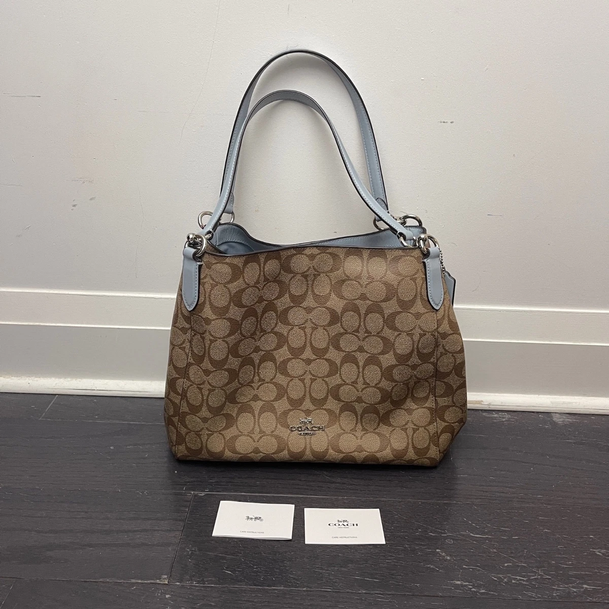 Coach Blue Signature Handbag for sale | eBay