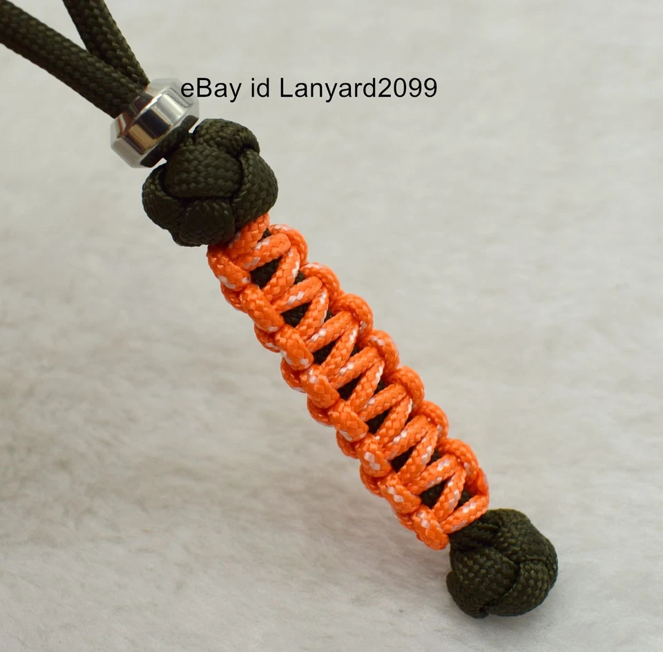 550 Paracord Combo Knife Lanyard Dk Cord With Stainless steel Cylinder Bead - Image 3 of 4