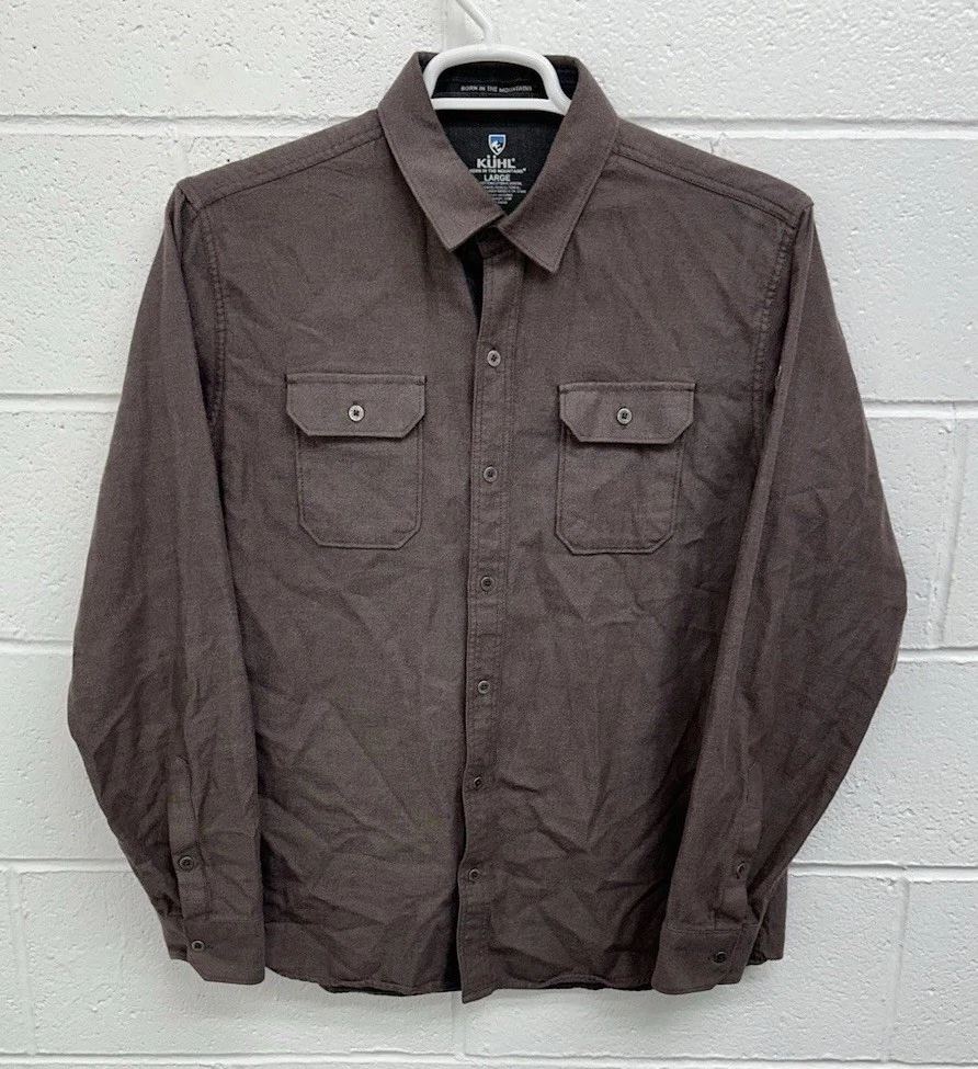 KUHL Descendr Flannel Long Sleeve Button Shirt Large Mens Brown Hiking Outdoors
Opens in a new windo