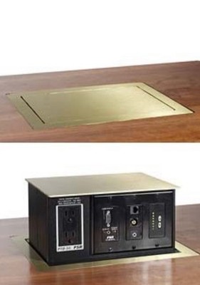 FSR PTB-4G Pop-Up Table Box   4-Gang Power & AV Connectivity Panel