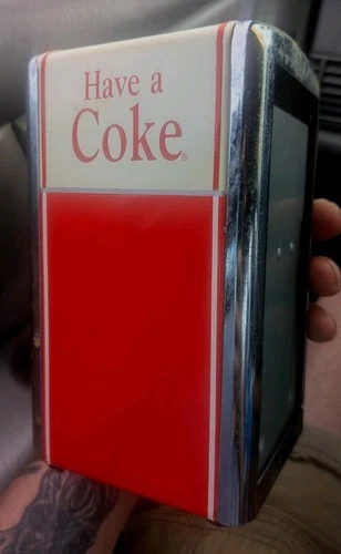 Vintage Metal Napkin Holder Have a Coke 1992 Diner Style