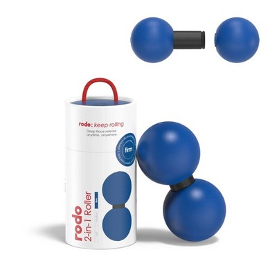 Rodo 2-in-1 Firm Peanut & Lacrosse Ball Roller | Deep Tissue Massage Blue 