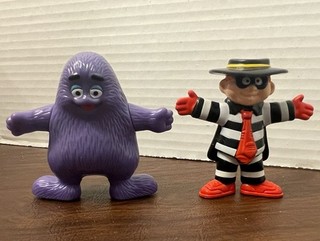 McDonalds 2019 Grimace Hamburglar Figure 40th Anniversary Happy Meal Toy Retro