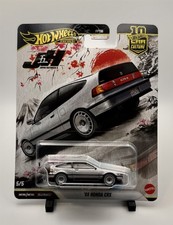 Hot Wheels Honda 1988 CRX Silver Japan Historics Premium 1:64