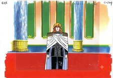 Legend of the Galactic Heroes Reinhard White Cloak Anime Cel Douga Master Genga