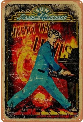 Alu Blechschild, 20x30cm, Jerry Lee Lewis, The Killer, Versandkostenfrei
