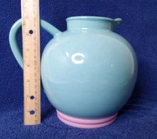 Lindt Stymeist Colorways Ceramic Pitcher Blue And Pink 7" Tall