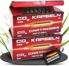 100 x Fritz-Cell Co2 12g Kapseln f&uuml;r Gotcha, Paintball Softair Patronen Neu