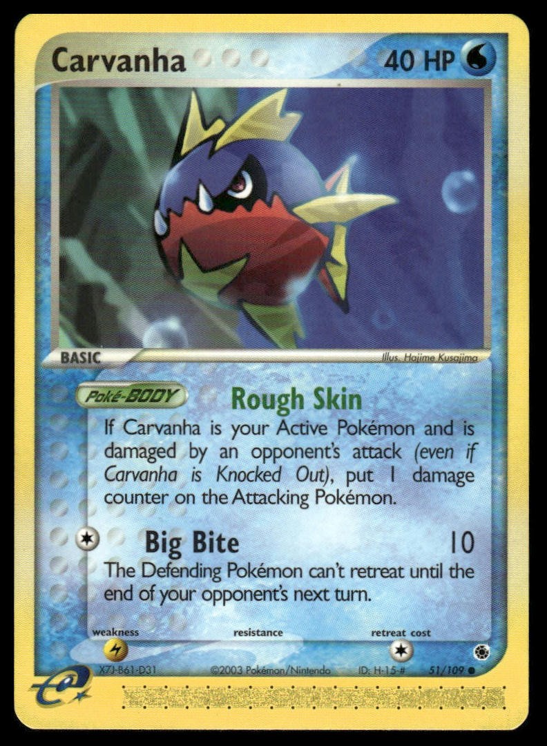 EX Ruby and Sapphire #51/109 Carvanha