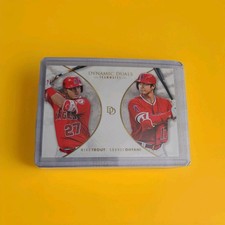 2018 Topps On Demand Dynamic Duals Teammates Mike Trout, Shohei Ohtani #T1 (RC)