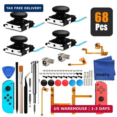 iParto 4 Pack Joystick Analog Thumb Stick for Nintendo Switch Joy Con Controller