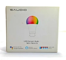 Saudio Smart LED Light Bulbs 2 Pack A19 E26 Color Changing WiFi Alexa Google