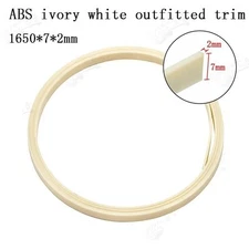 10 Piece Ivory Guitar Binding Figured Strips 1650x7x2MM