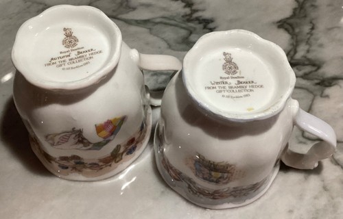 2 Royal Doulton Brambly Hedge Winter & Autumn Becher 1983 - Bild 6 von 6