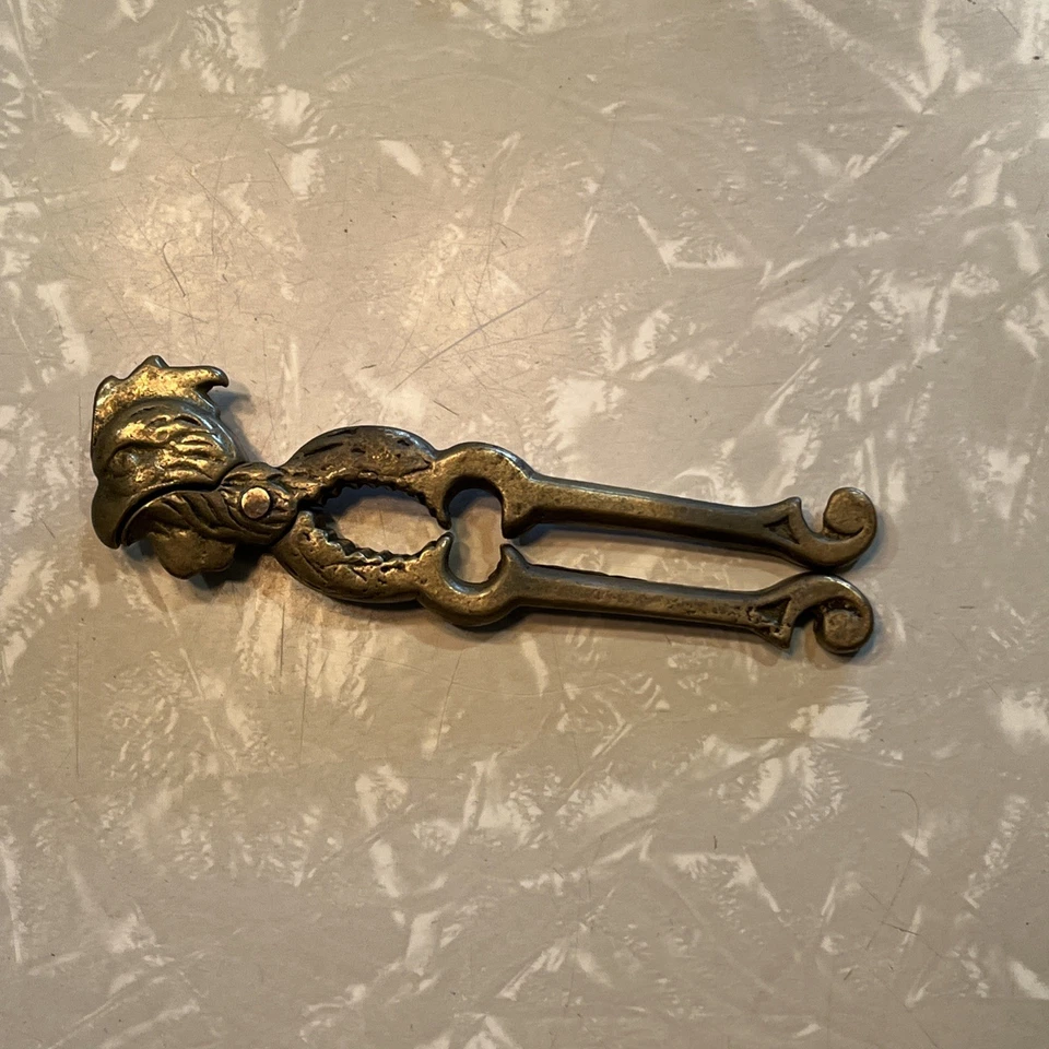 Винтажный твердый латунный петух щелкунчик BB41 - Изображение 3 из 4