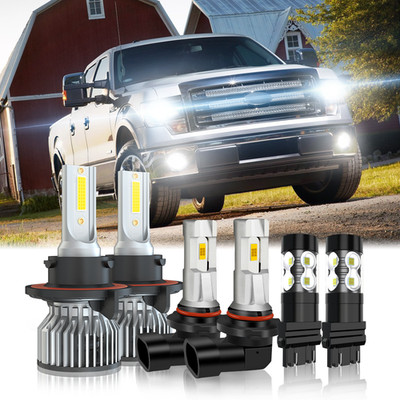 Faro LED + luz antiniebla + señal de giro delantera para for Ford F150 2004-2014