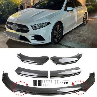 Carbon Fiber Style Front Bumper Lip Spoiler Splitter For Mercedes Benz A180 A200