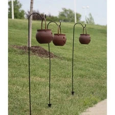 Ashman Online, Adjustable Shepherd's Hooks, Set of 2 Made of Premium,Black Color