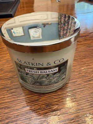 Bath & Body Works Slatkin & Co. 3-Wick 14.5 oz Scented Candle Fresh Balsam NEW