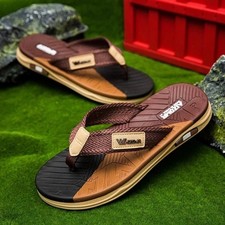 Men's Flip Flops Orthotic Arch Support Beach Sandals Summer Non Slip Thong Slipp