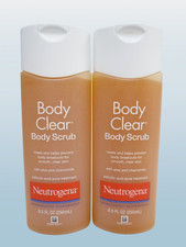 NEUTROGENA BODY CLEAR BODY SCRUB ACNE TREATMENT 8.5 OZ NWOB LOT OF 2