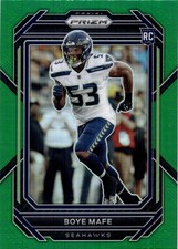 2022 Panini Prizm Boye Mafe #386 Green Prizm RC Seattle Seahawks