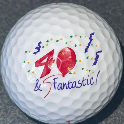 ''40 and Fantastic'' Logo Golf Ball (BG-12-AS) - 1ct (one)
